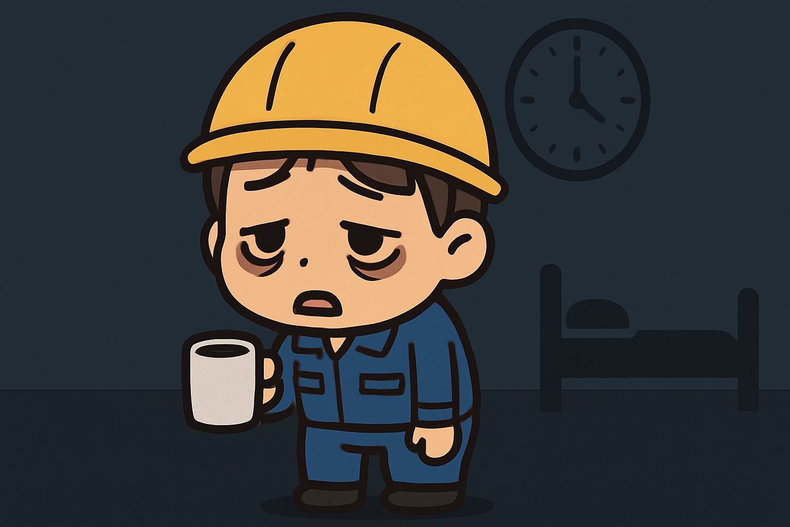 夜勤のきつさを感じる設備管理員