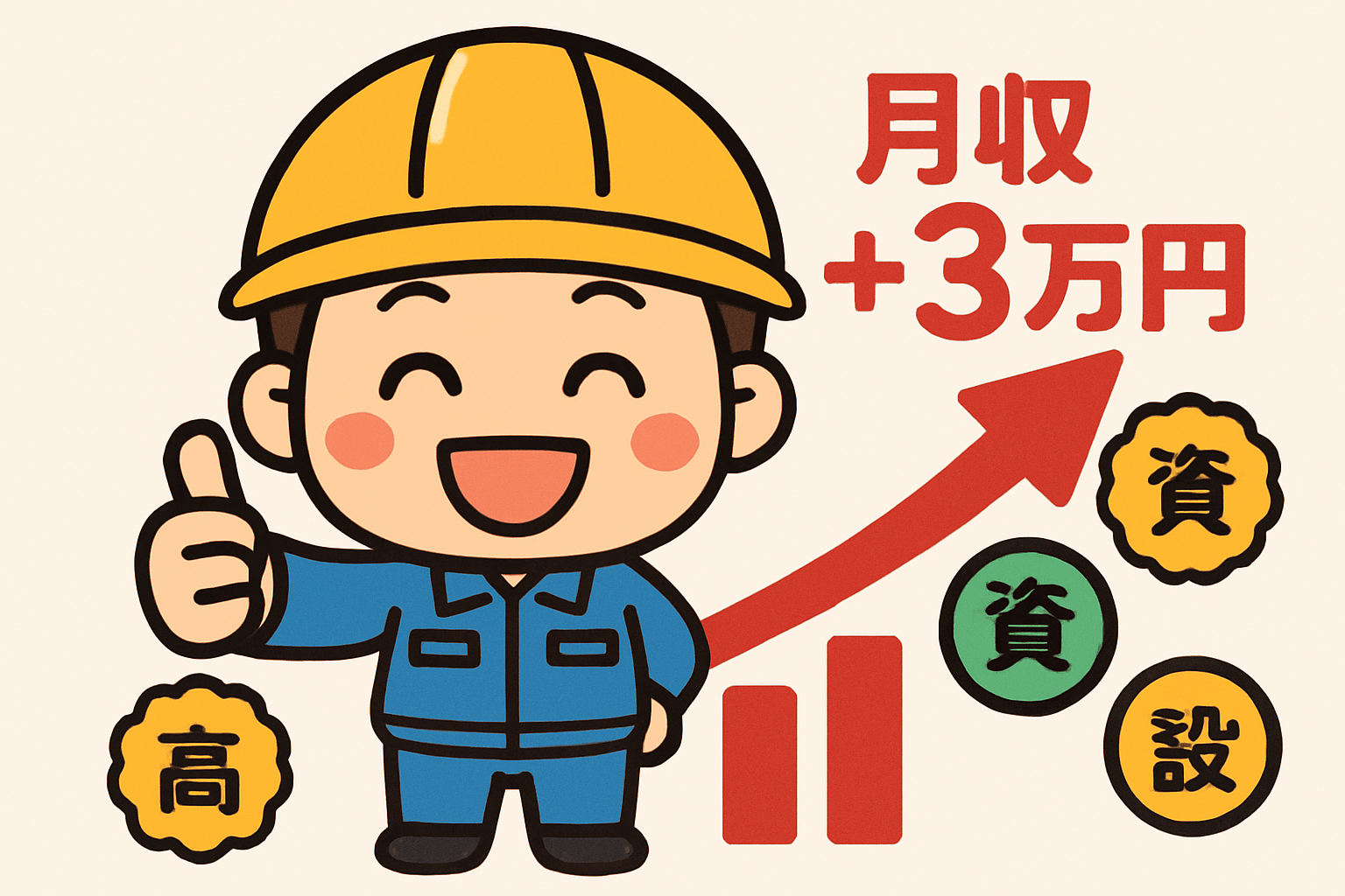 ビルメン資格取得で年収アップのイメージ